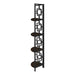 I 3612 Bookcase - 62"H / Espresso / Black Metal Corner Etagere - Furniture Depot