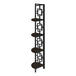 I 3612 Bookcase - 62"H / Espresso / Black Metal Corner Etagere - Furniture Depot