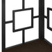 I 3612 Bookcase - 62"H / Espresso / Black Metal Corner Etagere - Furniture Depot