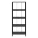 I 3615 Bookcase - 62"H / Black / Black Metal Etagere - Furniture Depot