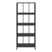 I 3615 Bookcase - 62"H / Black / Black Metal Etagere - Furniture Depot