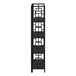 I 3615 Bookcase - 62"H / Black / Black Metal Etagere - Furniture Depot