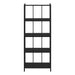 I 3615 Bookcase - 62"H / Black / Black Metal Etagere - Furniture Depot