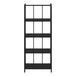 I 3615 Bookcase - 62"H / Black / Black Metal Etagere - Furniture Depot