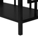 I 3615 Bookcase - 62"H / Black / Black Metal Etagere - Furniture Depot