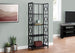 I 3615 Bookcase - 62"H / Black / Black Metal Etagere - Furniture Depot