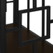 I 3617 Bookcase - 62"H / Espresso / Black Metal Etagere - Furniture Depot