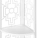 I 3623 Bookcase - 62"H / White / White Metal Corner Etagere - Furniture Depot (7881120579832)