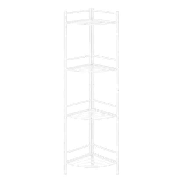 I 3626 Bookcase - 58"H / White Metal Corner Etagere - Furniture Depot (7881120645368)