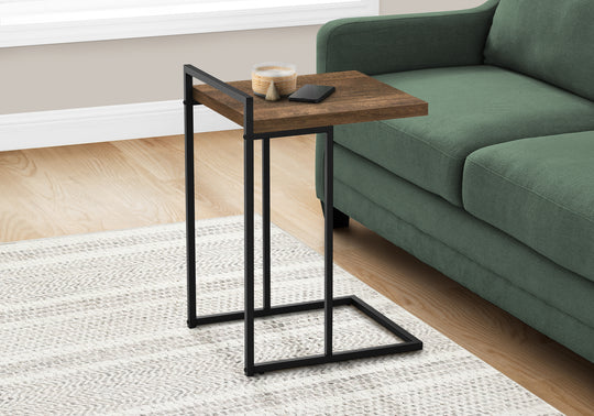 I 3630 Accent Table - 25"H / Brown Reclaimed Wood / Black Metal - Furniture Depot (7881120678136)