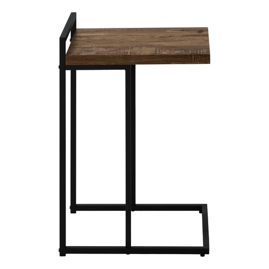 I 3630 Accent Table - 25"H / Brown Reclaimed Wood / Black Metal - Furniture Depot (7881120678136)