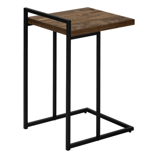 I 3630 Accent Table - 25"H / Brown Reclaimed Wood / Black Metal - Furniture Depot (7881120678136)