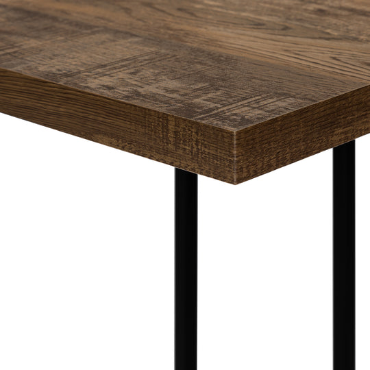 I 3630 Accent Table - 25"H / Brown Reclaimed Wood / Black Metal - Furniture Depot (7881120678136)