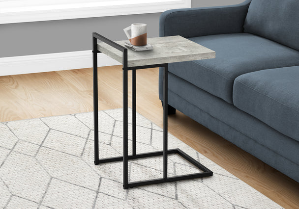 I 3631 Accent Table - 25"H / Grey Reclaimed Wood / Black Metal - Furniture Depot (7881120809208)