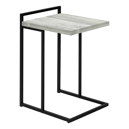 I 3631 Accent Table - 25"H / Grey Reclaimed Wood / Black Metal - Furniture Depot (7881120809208)