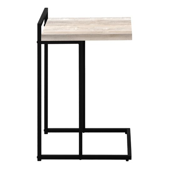 I 3632 Accent Table - 25"H / Taupe Reclaimed Wood / Black Metal - Furniture Depot (7881120874744)