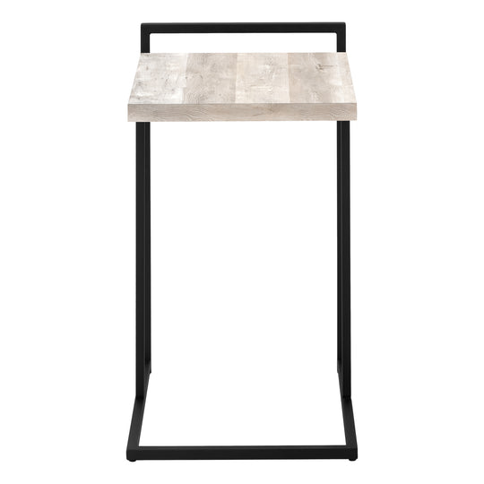 I 3632 Accent Table - 25"H / Taupe Reclaimed Wood / Black Metal - Furniture Depot (7881120874744)