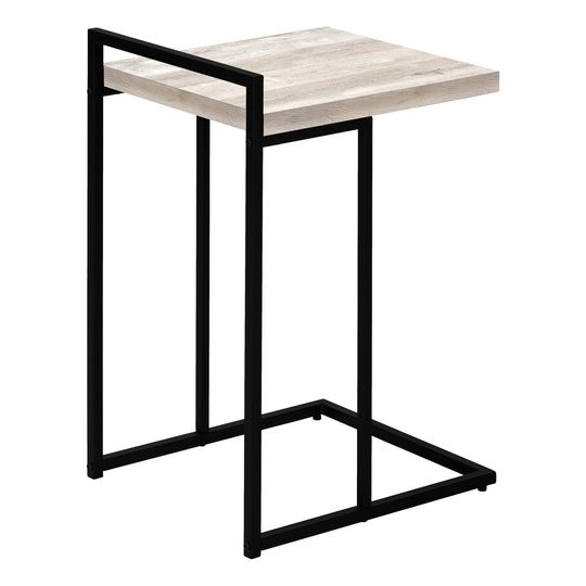 I 3632 Accent Table - 25"H / Taupe Reclaimed Wood / Black Metal - Furniture Depot (7881120874744)