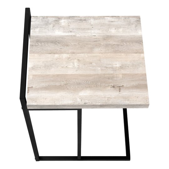 I 3632 Accent Table - 25"H / Taupe Reclaimed Wood / Black Metal - Furniture Depot (7881120874744)