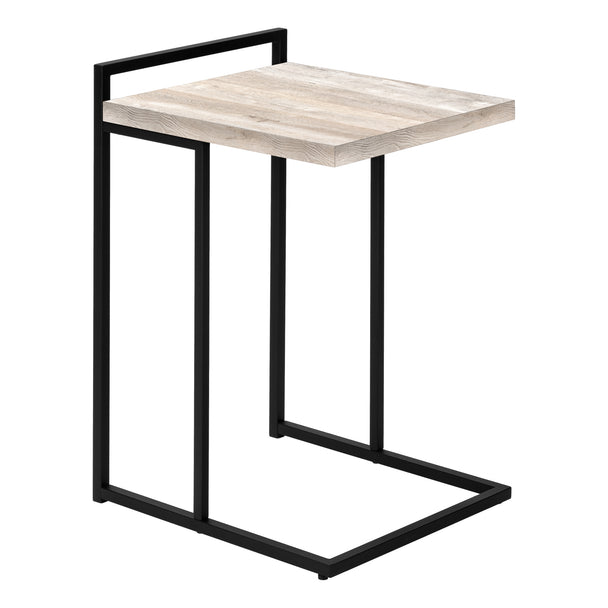 I 3632 Accent Table - 25"H / Taupe Reclaimed Wood / Black Metal - Furniture Depot (7881120874744)