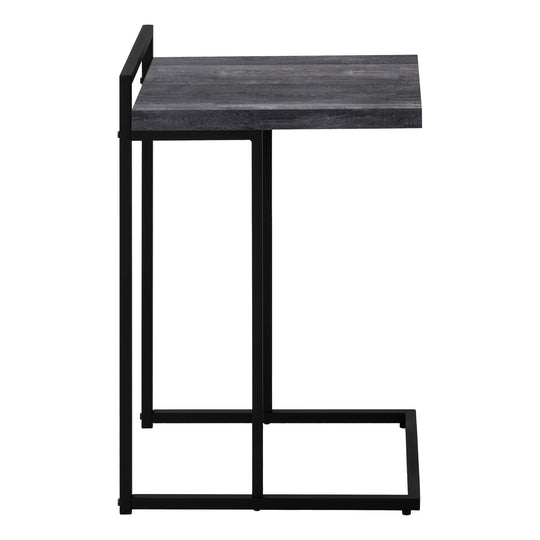 I 3633 Accent Table - 25"H / Black Reclaimed Wood / Black Metal - Furniture Depot (7881120940280)