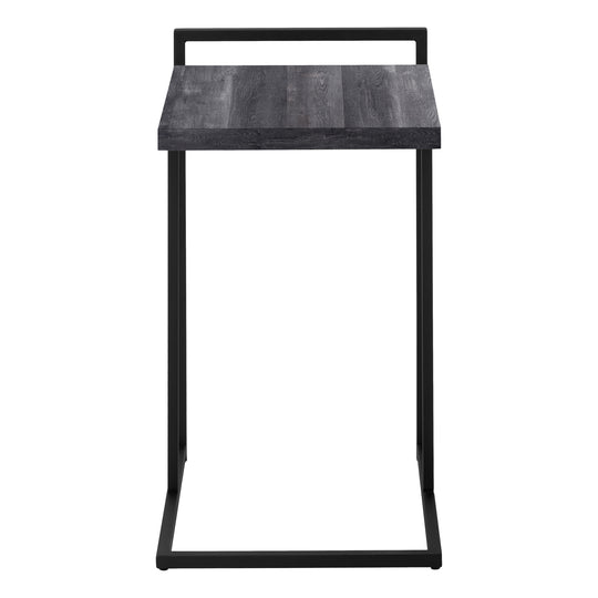 I 3633 Accent Table - 25"H / Black Reclaimed Wood / Black Metal - Furniture Depot (7881120940280)