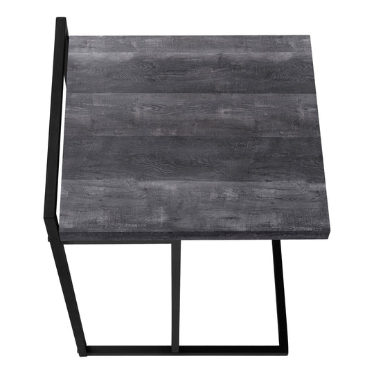 I 3633 Accent Table - 25"H / Black Reclaimed Wood / Black Metal - Furniture Depot (7881120940280)