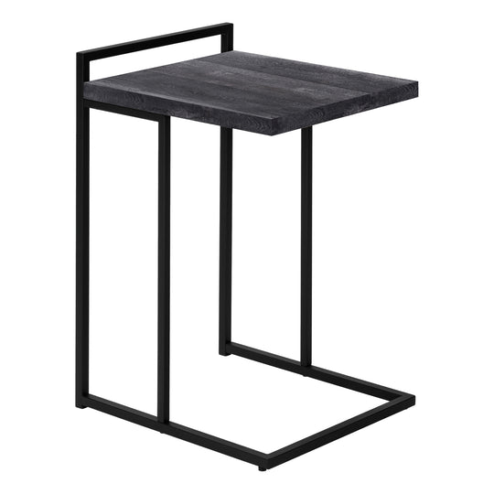 I 3633 Accent Table - 25"H / Black Reclaimed Wood / Black Metal - Furniture Depot (7881120940280)