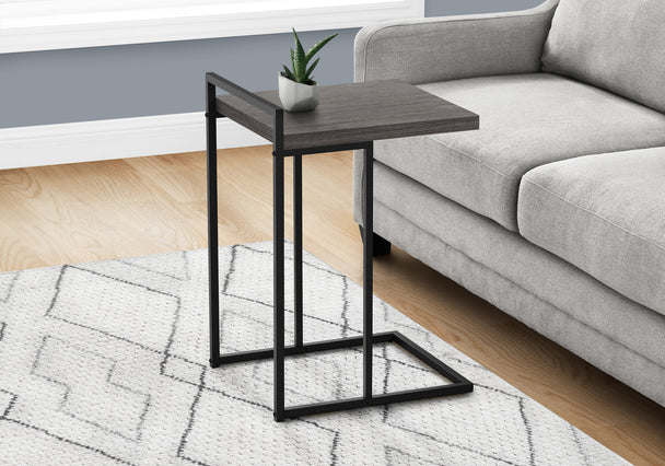 I 3634 Accent Table - 25"H / Grey / Black Metal - Furniture Depot (7881120973048)