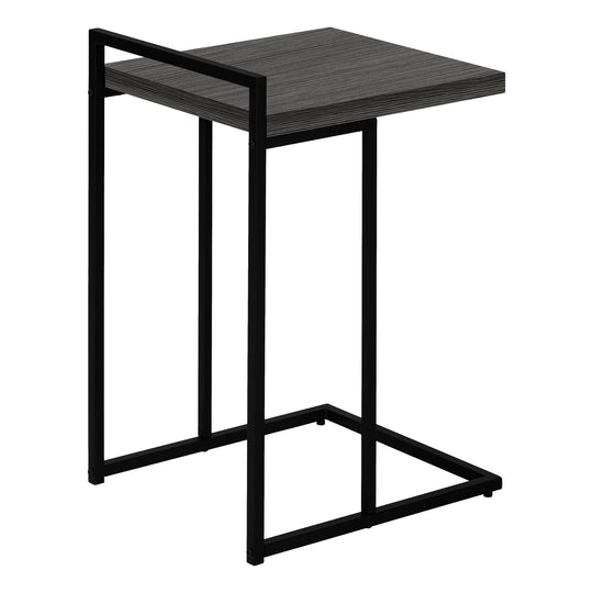 I 3634 Accent Table - 25"H / Grey / Black Metal - Furniture Depot (7881120973048)