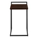 I 3635 Accent Table - 25"H / Espresso / Black Metal - Furniture Depot (7881121038584)