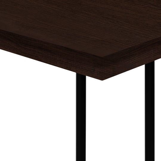 I 3635 Accent Table - 25"H / Espresso / Black Metal - Furniture Depot (7881121038584)