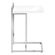 I 3636 Accent Table - 25"H / Glossy White / Chrome Metal - Furniture Depot (7881121071352)