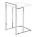 I 3636 Accent Table - 25"H / Glossy White / Chrome Metal - Furniture Depot (7881121071352)