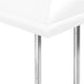 I 3636 Accent Table - 25"H / Glossy White / Chrome Metal - Furniture Depot (7881121071352)