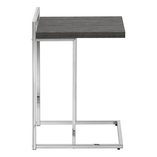 I 3637 Accent Table - 25"H / Grey / Chrome Metal - Furniture Depot (7881121235192)