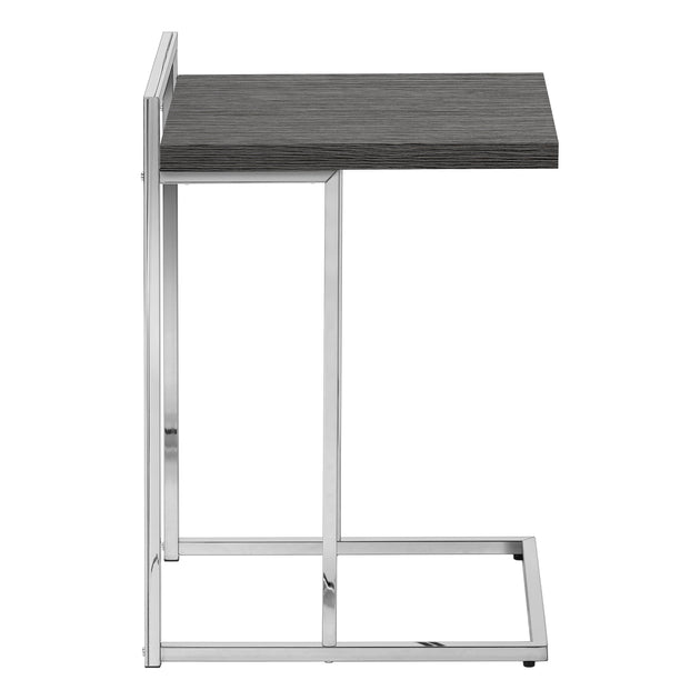 I 3637 Accent Table - 25"H / Grey / Chrome Metal - Furniture Depot (7881121235192)