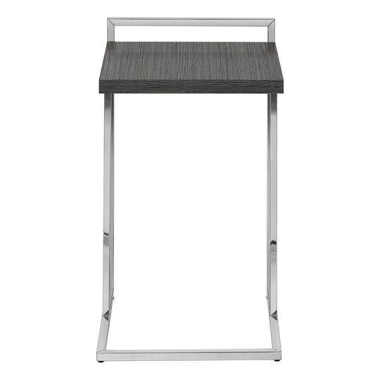 I 3637 Accent Table - 25"H / Grey / Chrome Metal - Furniture Depot (7881121235192)