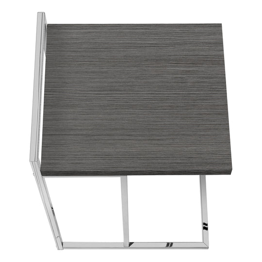 I 3637 Accent Table - 25"H / Grey / Chrome Metal - Furniture Depot (7881121235192)