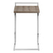 I 3638 Accent Table - 25"H / Dark Taupe / Chrome Metal - Furniture Depot (7881121267960)