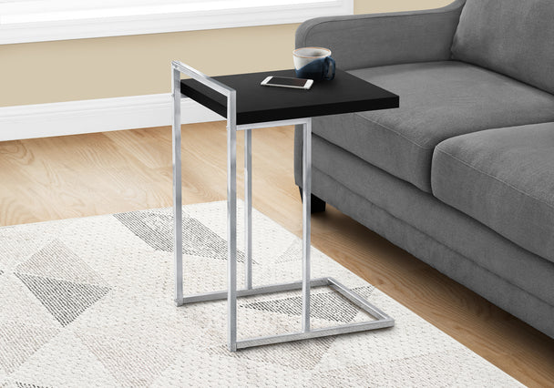 I 3640 Accent Table - 25"H / Black / Chrome Metal - Furniture Depot (7881121333496)