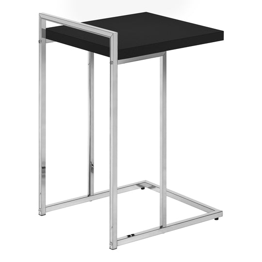 I 3640 Accent Table - 25"H / Black / Chrome Metal - Furniture Depot (7881121333496)