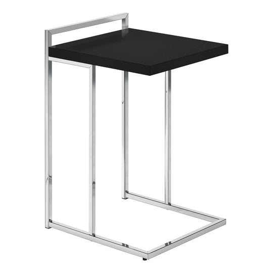 I 3640 Accent Table - 25"H / Black / Chrome Metal - Furniture Depot (7881121333496)