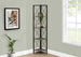 I 3648 Bookcase - 60"H / Dark Taupe / Black Metal Corner Etagere - Furniture Depot (7881121693944)