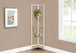 I 3652 Bookcase - 60"H / Natural / White Metal Corner Etagere - Furniture Depot (7881121825016)