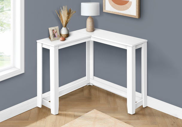 I 3656 Accent Table - 36" / White Corner Console - Furniture Depot