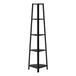 I 3664 Bookcase - 60"H / Black / Black Metal Corner Etagere - Furniture Depot (7881122152696)