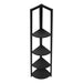 I 3664 Bookcase - 60"H / Black / Black Metal Corner Etagere - Furniture Depot (7881122152696)