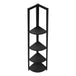 I 3664 Bookcase - 60"H / Black / Black Metal Corner Etagere - Furniture Depot (7881122152696)