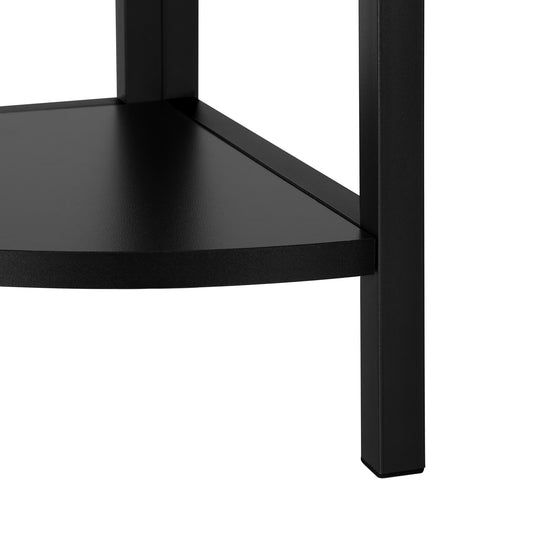 I 3664 Bookcase - 60"H / Black / Black Metal Corner Etagere - Furniture Depot (7881122152696)